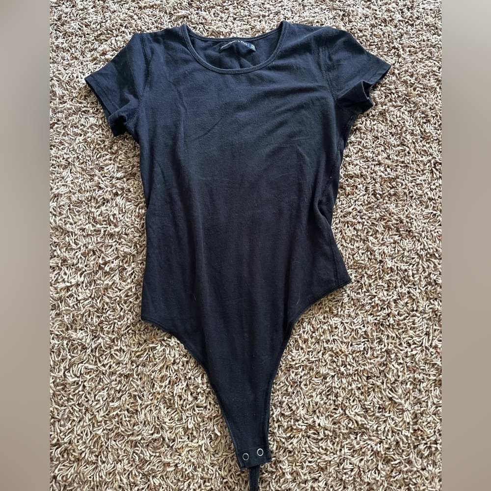 Abercrombie & Fitch Blue Asymmetrical Fitted Bodysuit